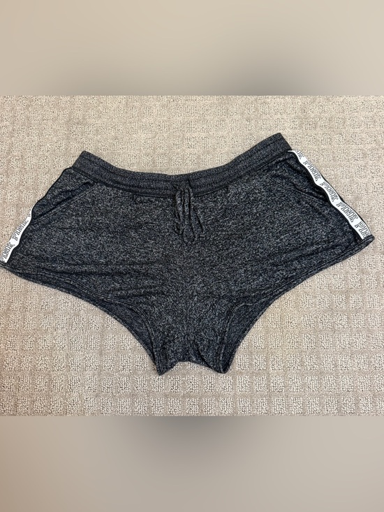 PINK Victoria's Secret Other - PINK Victoria's Secret Charcoal Heather Lounge Shorts with Logo Trim